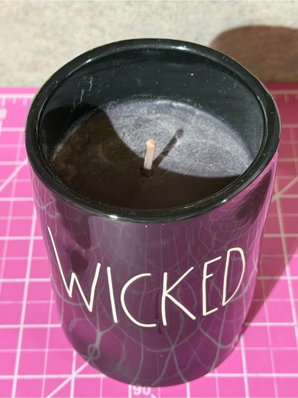 Rae Dunn Wicked Black Ceramic candle